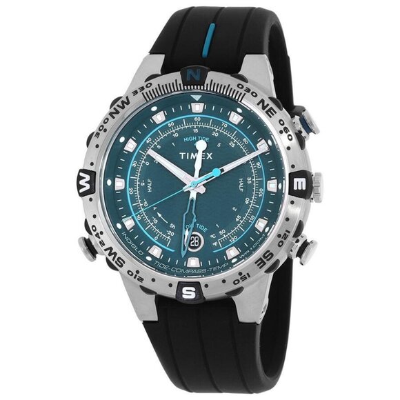 NWT Authentic Timex Expedition Tide-Temp-Compass Quartz Green Dial Men's Watch - Picture 1 of 3
